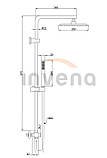 Душова система з термостатичним змішувачем Invena Svart, хром, AU-85-001, фото 2
