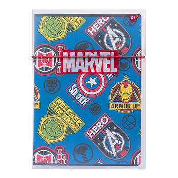 Зошит А4/48 клітинка у пластиковій папці з малюнком "MARVEL HERO" YES 764426
