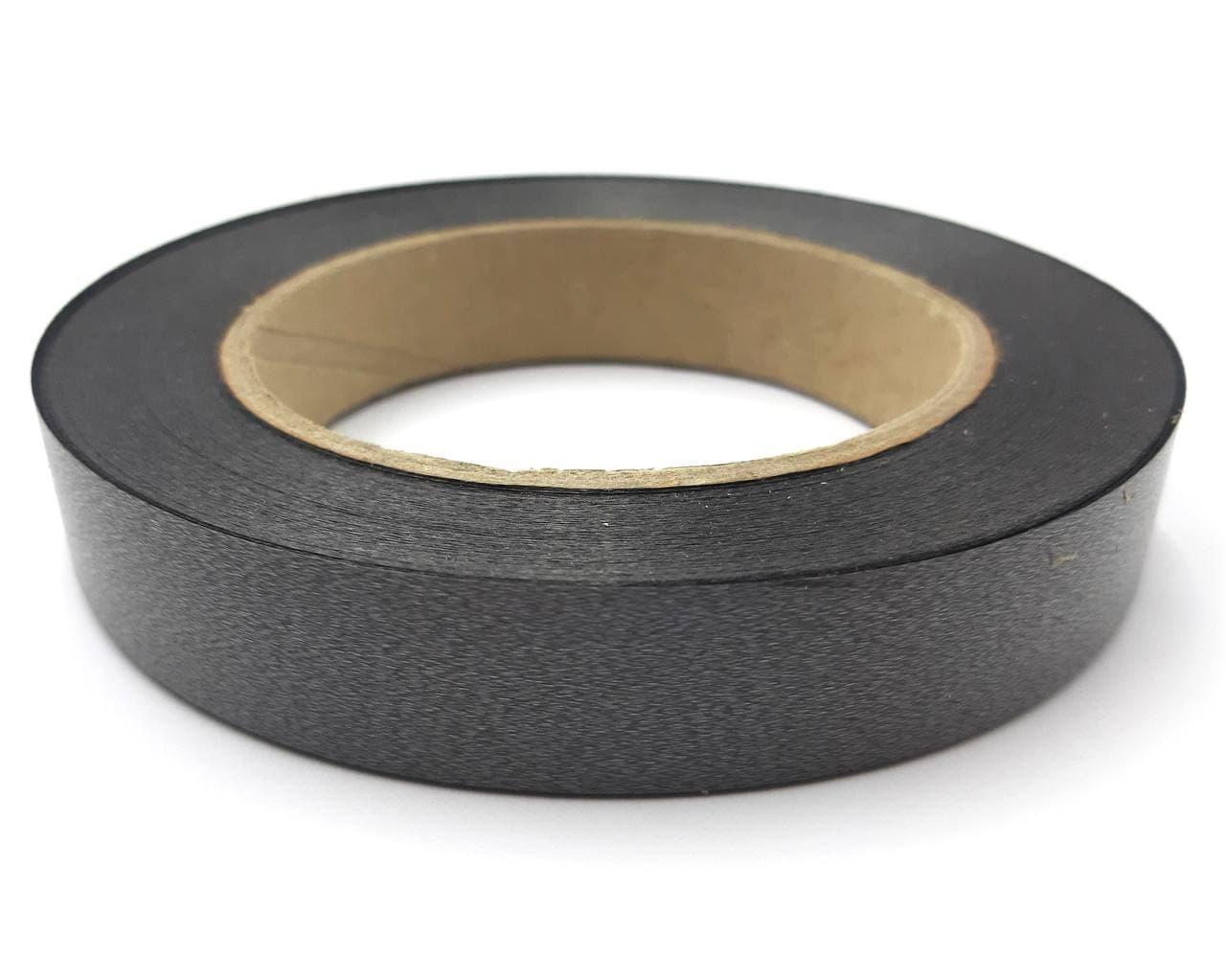 Стрічка декоративна поліпропіленова Ruta Чорна флористична 2 см ширина, 50 метрів