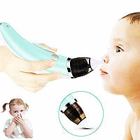 Аспіратор дитячий Lesko XN-8031 електронне вакуумне пристрій для очищення носа багаторазового використання