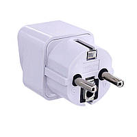 Перехідник мережевий універсальний, (MULTI гніздо), євро, білий