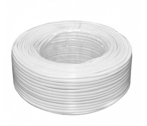 Кабель коаксіальний Ritar (RT-W100-RG59+2x0.5mm/11552) бухта 100 м, білий, фото 1