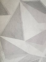 Обои виниловые на флизелине Ugepa ONYX метровые геометрия 3д фигуры треугольники серые белые