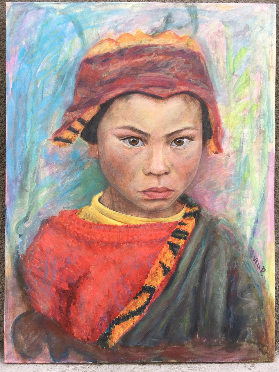 Інтер'єрна картина «Тибетський хлопчик», полотно 60х80 акрил