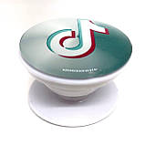 Тримач (попсокет) для телефону Тік Тік омбре блакитний, фото 2