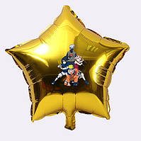 Куля гелієвий "Наруто" у формі Зірки , з наклейкою "Герої Наруто" (поштучно) на Мінському масиві