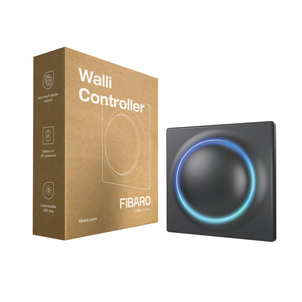 Настінний пульт керування Z-Wave FIBARO Walli Controller — FGWCEU-201 Чорний, фото 1