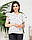 Блуза з воланами біла/білого кольору в чорний горох арт. 166/1, фото 2