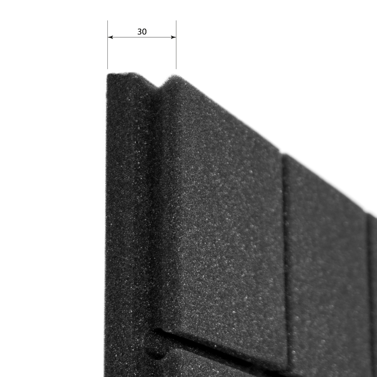 Панель из акустического поролона «Плитка» EchoFom Standart Черный графит 500х500х30 - фото 4 - id-p1399423829