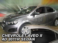 Дефлекторы окон (ветровики) CHEVROLET AVEO 4d 2011r. SEDAN (+OT)