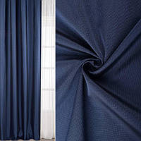 Шелк блэкаут для штор синий с отливом (на черной плотной основе), ш.140 (32234.001)