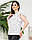 Блуза з воланами кольору шавлія в білий горох арт. 166/1, фото 6
