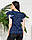Блуза з воланами синя/синього кольору в білий горох арт. 166/1, фото 3