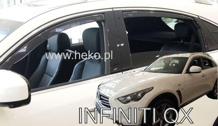 Дефлектори вікон (вітровики) INFINITI II FX/QX70 5D 2008-2017R (+OT)