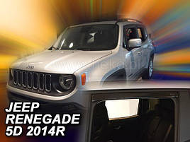 Дефлектори вікон (вітровики) JEEP RENEGADE 5D 2014+ (+OT) (HEKO)