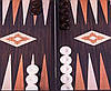 Нарди гральні Manopoulos, Красиві нарди з дерева волоський горіх дуб 48х30см Орехово-чорний, фото 4