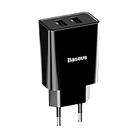 Сетевое зарядное устройство Baseus Speed Mini Dual U Charger |2USB, 2A, 10.5W| Черный CCFS-R01