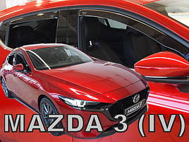 Дефлектори вікон (вітровики) MAZDA 3 IV 5d 2019+ (+OT) HTB (HEKO)