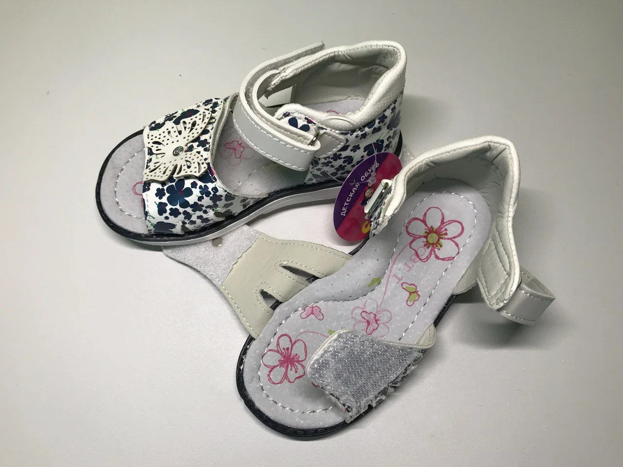 Сандали для девочки. Босоножки для девочки Сандалии детские ортопедические Обувь детская, 23 размер (белые) - фото 3 - id-p1158331465