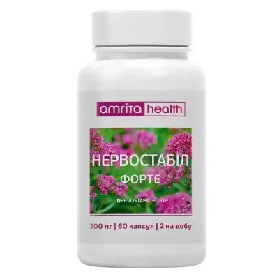 Нервостабіл Форте, 60 капсул для зняття проявів стресу та нормалізації сну, фото 1