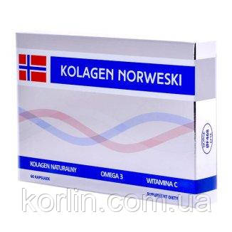 Kolagen Norweski Колаген Норвезький Натуральний Omega 3 Вітамін С 60 кап. Доставка з ЄС