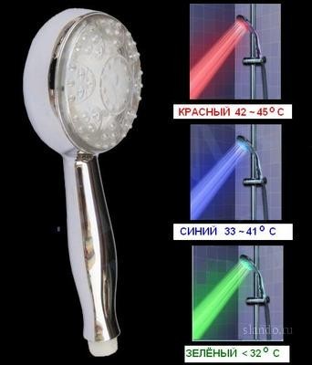 Светодиодная насадка для душа LED Shower - светодиодный душ - фото 1 - id-p17356495