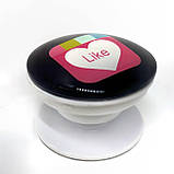 Тримач (попсокет) для телефону Like серце чорний, фото 2