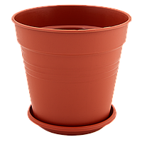 Вазон для квітів з підставкою "Глорія" 1,6л 14,5*14см (теракот)