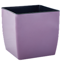 Горщик для квітів "Квадро" низький квадратний 3л 16*16*15,5см (фіолетовий)