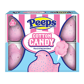 Птички с маршмеллоу Peeps Cotton Candy 10 chicks 85g