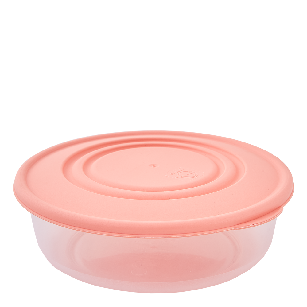 Контейнер для харч. прод. круглий 1,7 л. (прозорий/абрикос.)