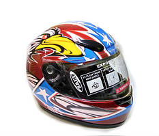 Мотошолом інтеграл DVKmoto KY-115 Fiberglass червоний, розмір M