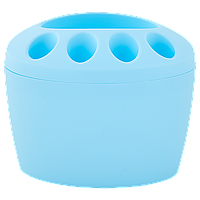 Підставка для зубних щіток пластикова 14*10*11см блакитний крижаний Алеана