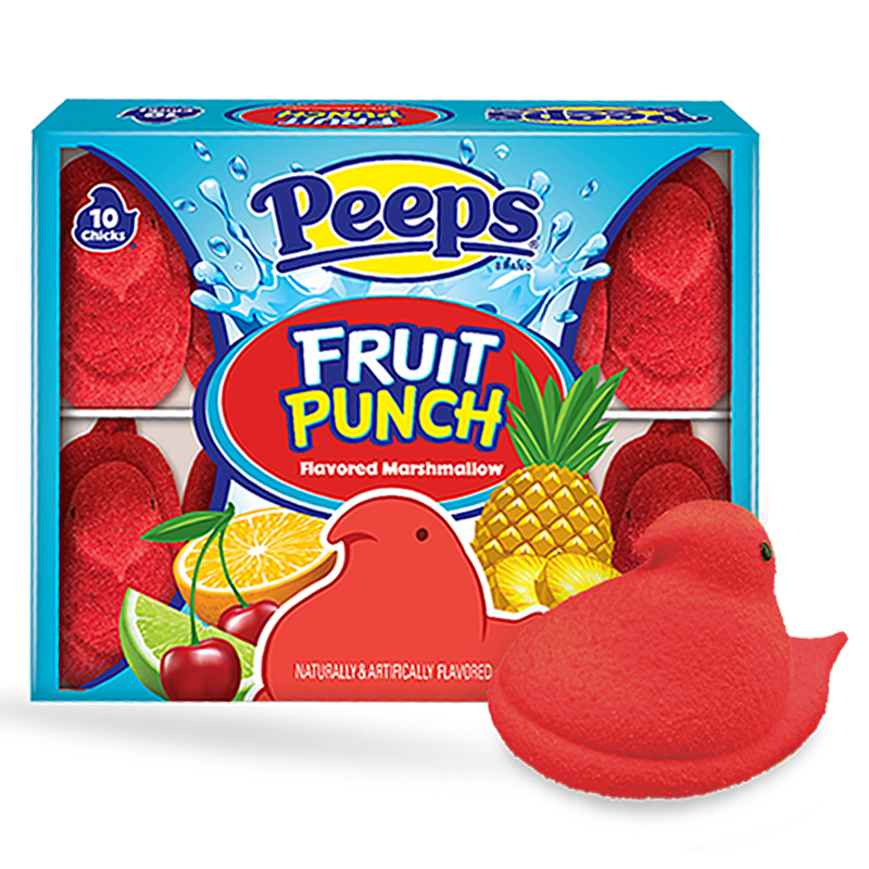 Пташки з маршмеллоу Peeps Fruit Punch 10 chicks 85g