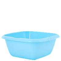 Таз "Євро" квадратний 9л. (блакитний крижаною)