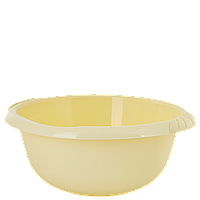 Таз "Євро" круглий пластиковий 5л 33*31*12см жовтий Алеана