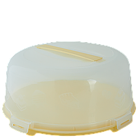 Тортівниця кругла (жовта/прозорий)