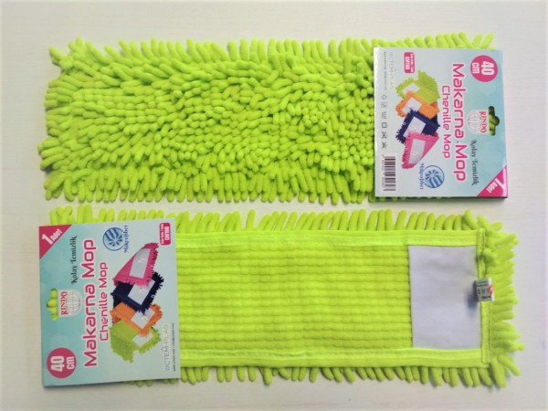 Змінна насадка моп з мікрофібри шиньон "Chenille", салатовий, (1000 пальців) 40 см