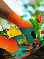 Садові рукавички рукавиці з кігтями для дачі, саду та городу Garden Genie Gloves/Рукавички для садових робіт (2128)