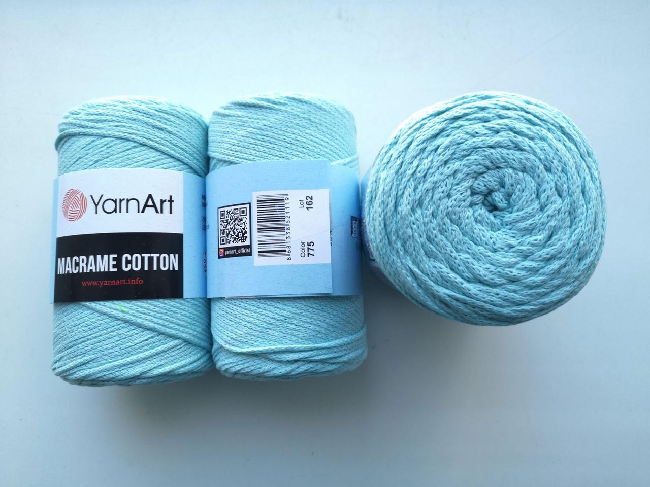 Пряжа YarnArt Macrame Cotton Ярнарт Макраме Коттон колір 775 мята, 1 моток 250г, фото 1