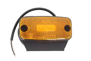 Ліхтар габаритний жовтий LED/висота 72/4; ширина 110/5; глибина 22/дак/з проводом із ручкою/12/24В