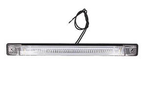 Ліхтар габаритний білий LED/висота 24/6; ширина 250; глибина 19/7/поверхня/довжина дроту 250/без ручки/12/24В
