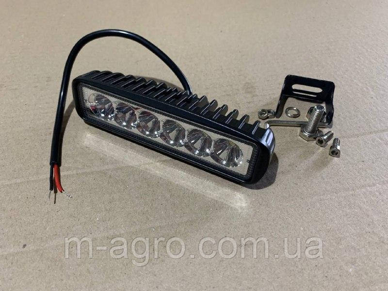 Фара LED прямокутна 18W, 6 ламп, 159,8х45,2,2мм (вузький промінь) (DK B2-18W-A SL)
