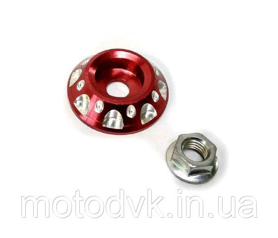 Гайка маточини декоративна, червоного кольору