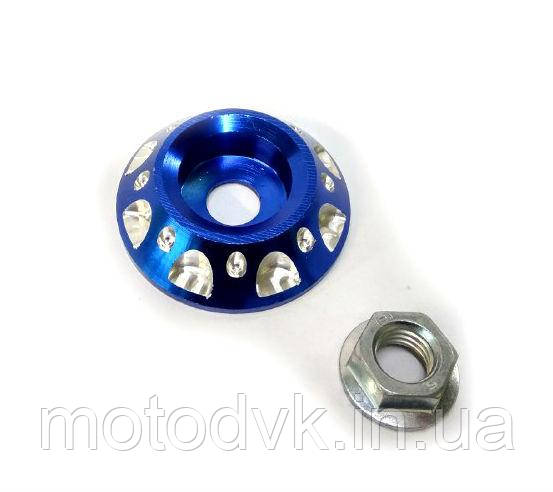 Гайка маточини декоративна, синього кольору