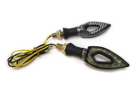 Повороти на мотоциклі стріла діодний карбон (к-т 2 штуки)