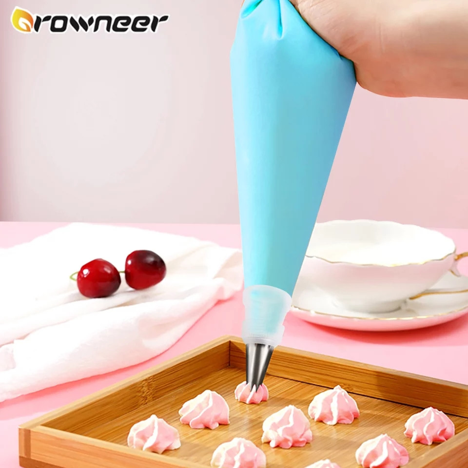 Кондитерський мішок силіконовий з насадками, фото 1