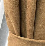 Комплект штор на люверсах з тюлем Штори на люверсах 200х270 + тюль 500х270 Штори з підхватами Колір Кавовий, фото 4