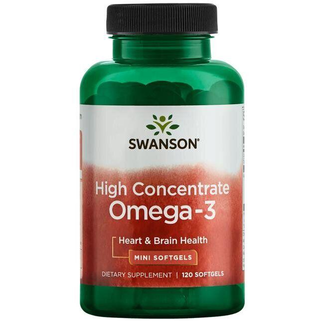 Swanson	High Concentrate Omega-3 570 mg, Риб'ячий жир (120 капс.)