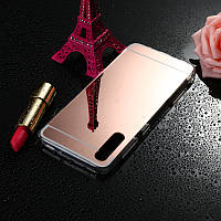 Чохол Fiji Mirror для Honor 9X Pro China силікон дзеркальний бампер рожеве золото